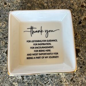Thank you trinket dish